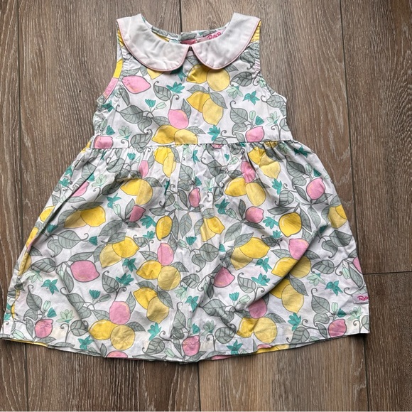 Ruffle Butts Pink and Yellow Lemon Dress - Picture 1 of 3